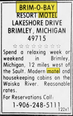 Brim-O-Bay Motel - Aug 9 1979 Ad (newer photo)